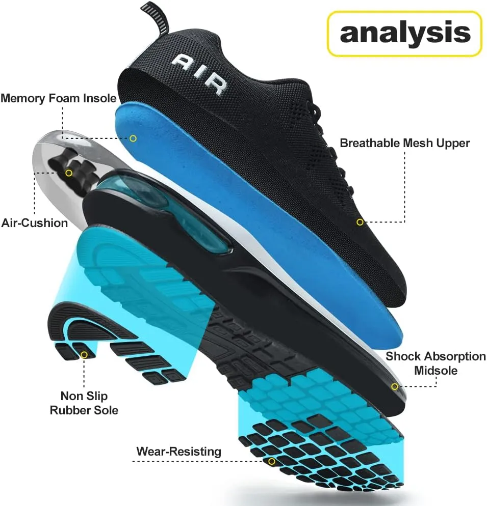 RUMPRA Women Sneakers Lightweight Air Cushion Gym Fashion Shoes Breathable Walking Running Athletic Sport