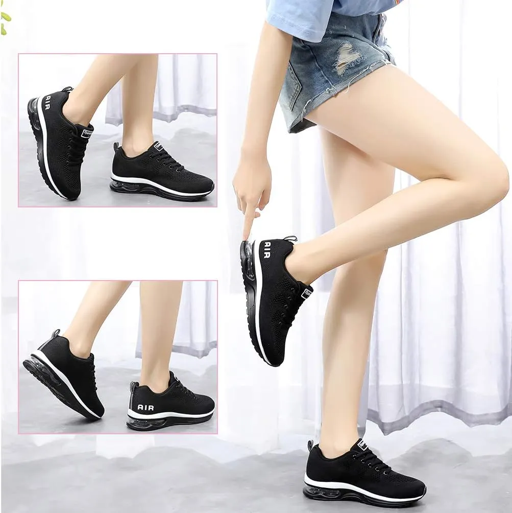 RUMPRA Women Sneakers Lightweight Air Cushion Gym Fashion Shoes Breathable Walking Running Athletic Sport