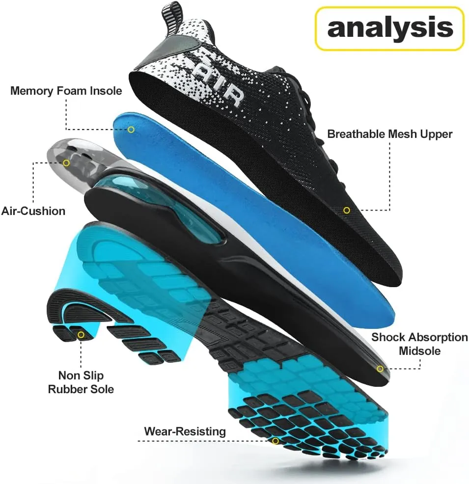 RUMPRA Women Sneakers Lightweight Air Cushion Gym Fashion Shoes Breathable Walking Running Athletic Sport