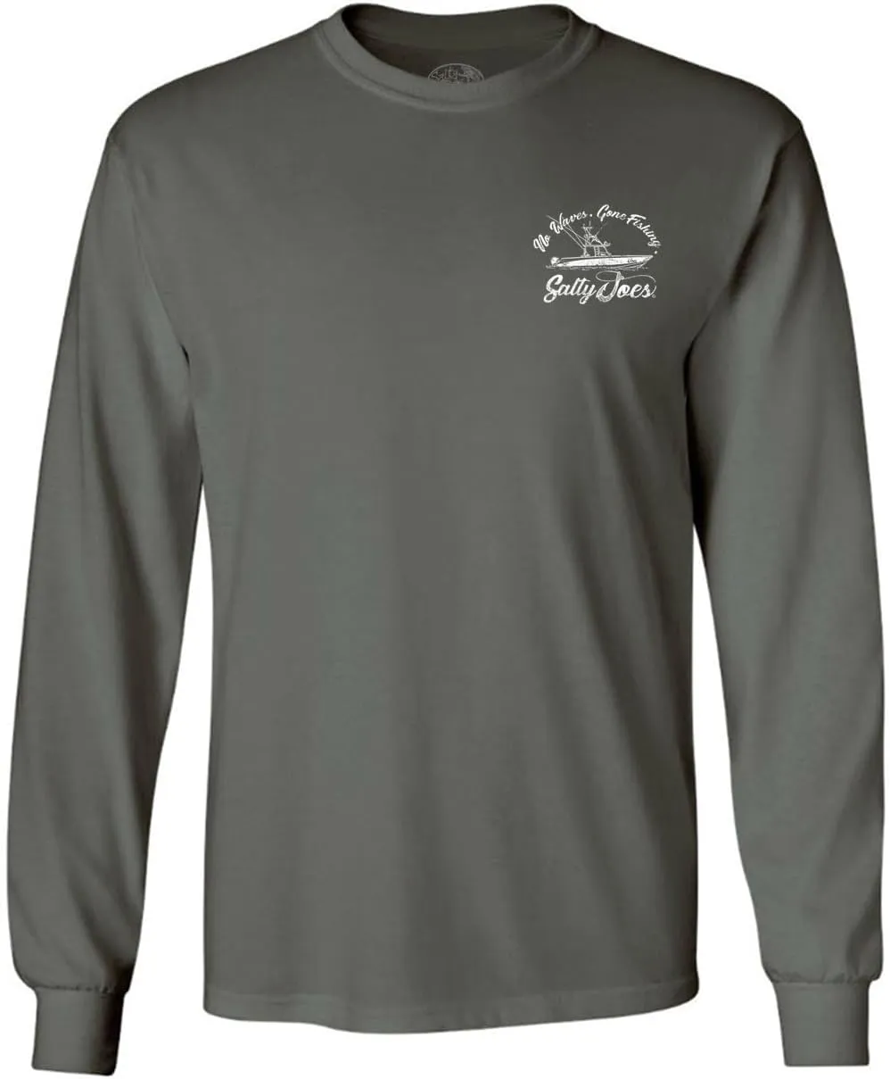 SALTY JOES Men's Fishing Boat Logo Heavy Long Sleeve Tees