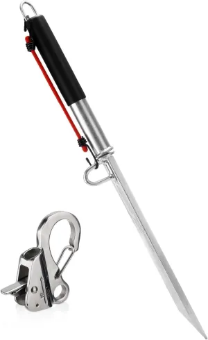 Sand Spike Boat Anchor Pole, with Stainless Steel Boat Anchor Hook, for Shallow Water Shore, Beach, Sandbar