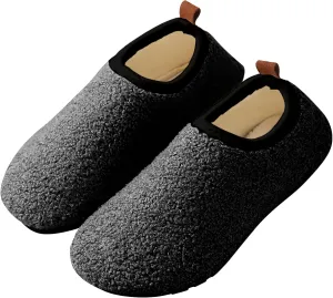 sazujinwu Women's House Shoes Fuzzy Fur Slippers Casual Non Slip Men's Barefoot Slipper Socks Warm Closed Lightweight and Breathable Indoor Outdoor Shoes