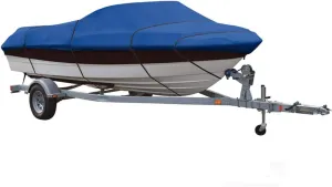 SBU Blue Boat Cover Compatible for HEWESCRAFT-WEST Coast 21 River Runner 1998