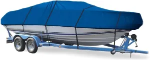SBU Blue Boat Cover Compatible for HEWESCRAFT-WEST Coast 210 River Runner 1999-2005, Travel Storage Mooring