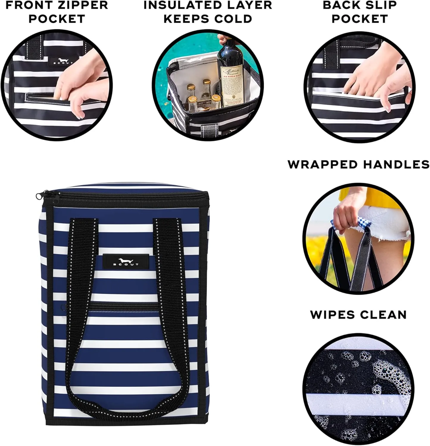 SCOUT Pleasure Chest - Soft, Lightweight, Insulated Cooler, Fits 5 Wine Bottles, Cooler for Beach, Pool, Boat, and Picnics