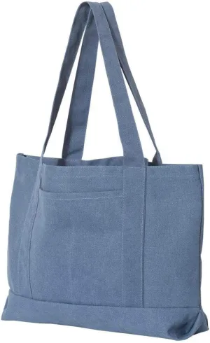 Seaside Cotton Pigment Dyed Boat Tote 8870