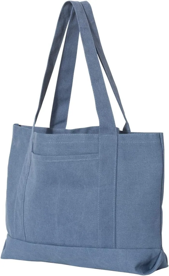 Seaside Cotton Pigment Dyed Boat Tote 8870
