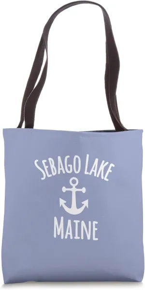 Sebago Lake Maine Sailing Boating Nautical Coastal Anchor Tote Bag
