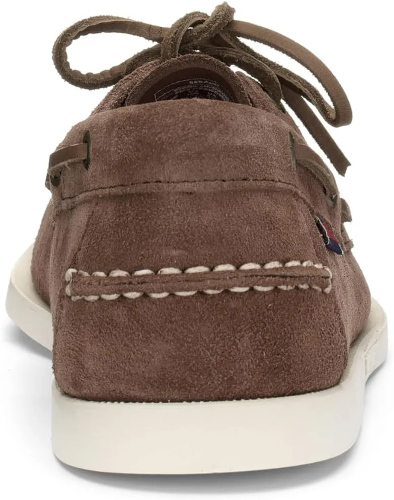 Sebago Portland Roughout Boat Shoes - Handsewn Roughout Leather Moccasins with Leather Sock Lining and Non-Marking, Non-Slip Siped Rubber Outsoles