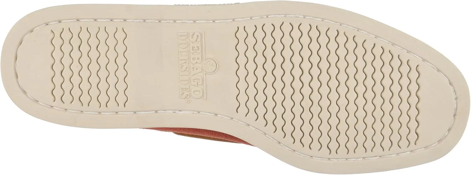 Sebago Portland Roughout Boat Shoes - Handsewn Roughout Leather Moccasins with Leather Sock Lining and Non-Marking, Non-Slip Siped Rubber Outsoles