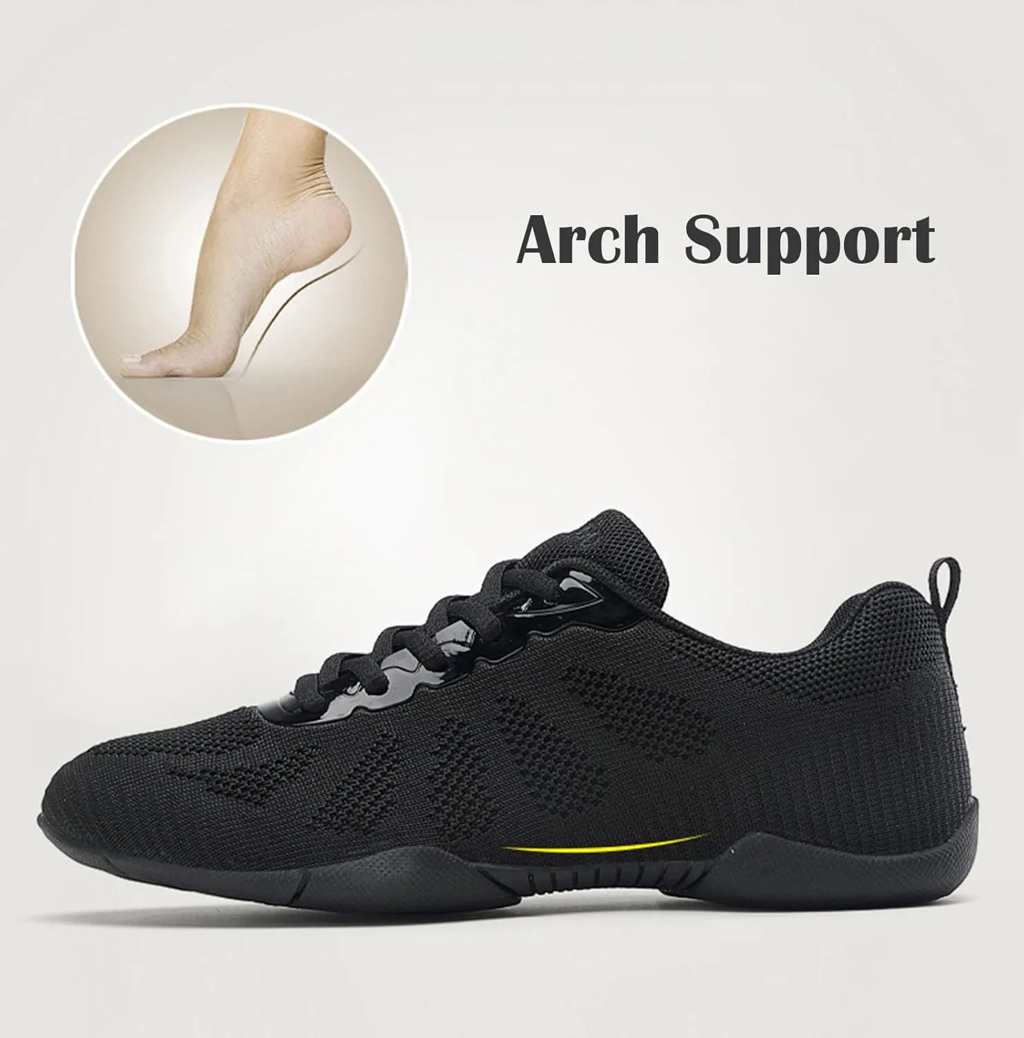 SECHRITE Girls White Cheerleading Cheer Shoes Womens Dance Sneakers Athletic Training Tennis Breathable Competition Walking Shoes