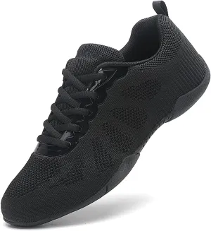 SECHRITE Girls White Cheerleading Cheer Shoes Womens Dance Sneakers Athletic Training Tennis Breathable Competition Walking Shoes