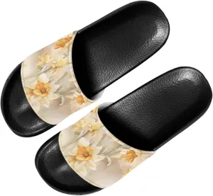 Semioury Starry Sky Cozy Home Shoes Tulip Tie-Dye Soft Sole Bedroom Anti-Skid Outdoor Sole House Shoes for Women Men Family