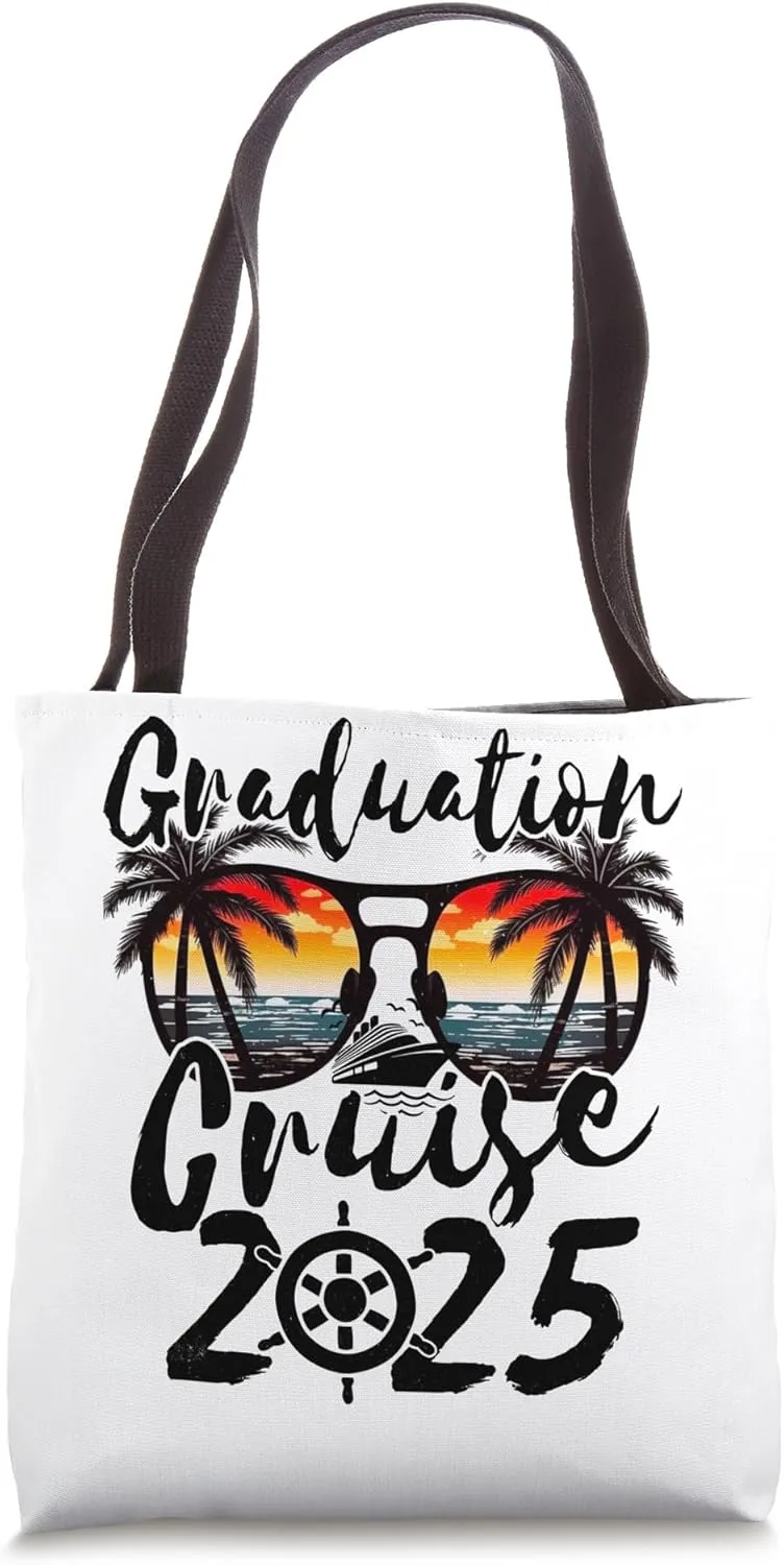 Senior Graduation Trip Cruise 2025 Retro Ship Party Cruise Tote Bag