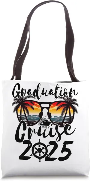 Senior Graduation Trip Cruise 2025 Retro Ship Party Cruise Tote Bag