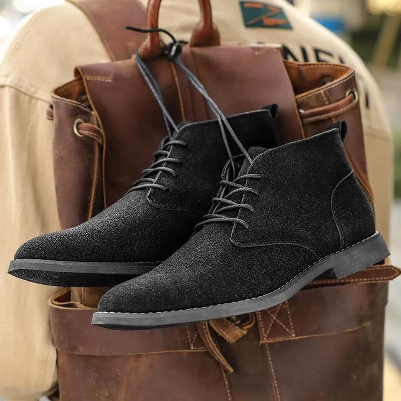 Shoes Men's Fashionable Pointed Lace-up Leather Boots Business Casual Oxford Shoes Men Comfortable Breathable Shoes for Shopping Driving Working