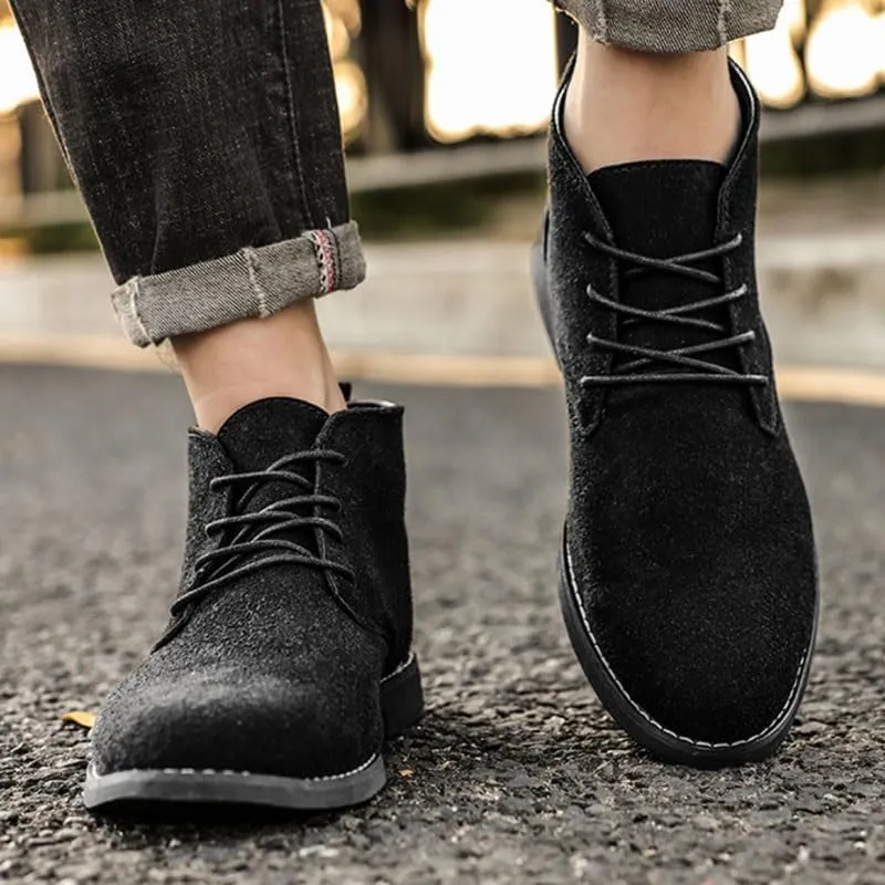 Shoes Men's Fashionable Pointed Lace-up Leather Boots Business Casual Oxford Shoes Men Comfortable Breathable Shoes for Shopping Driving Working