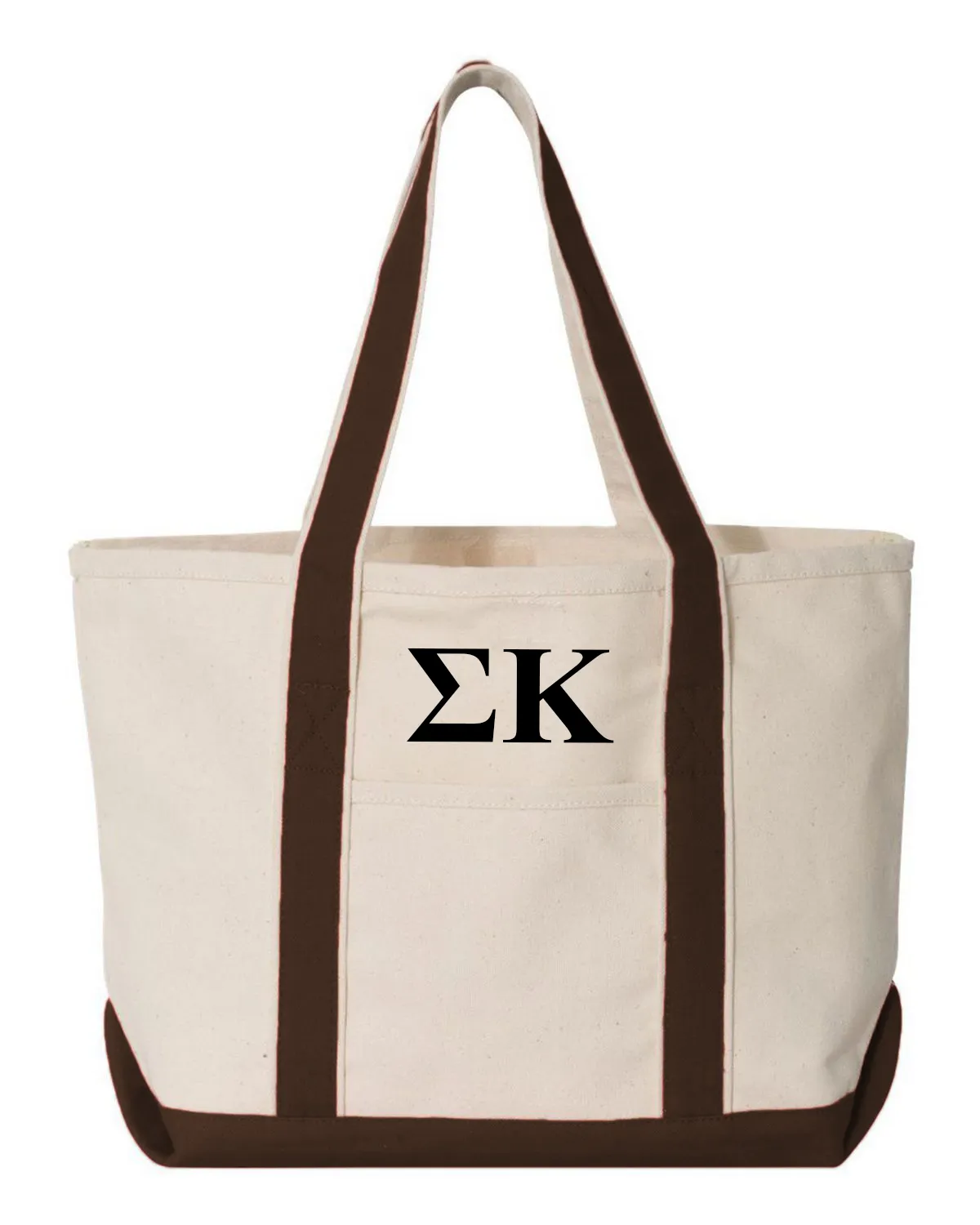 Sigma Kappa Chocolate Boat Tote - Large