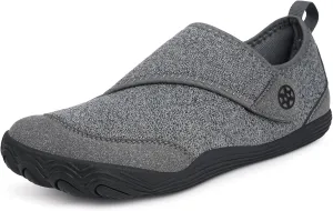Sisttke Womens Mens Barefoot Slippers Wide Diabetic Shoes with Arch Support Orthopedic Adjustable Walking Slipper Arthritis Edema Swollen House Shoes Indoor Outdoor
