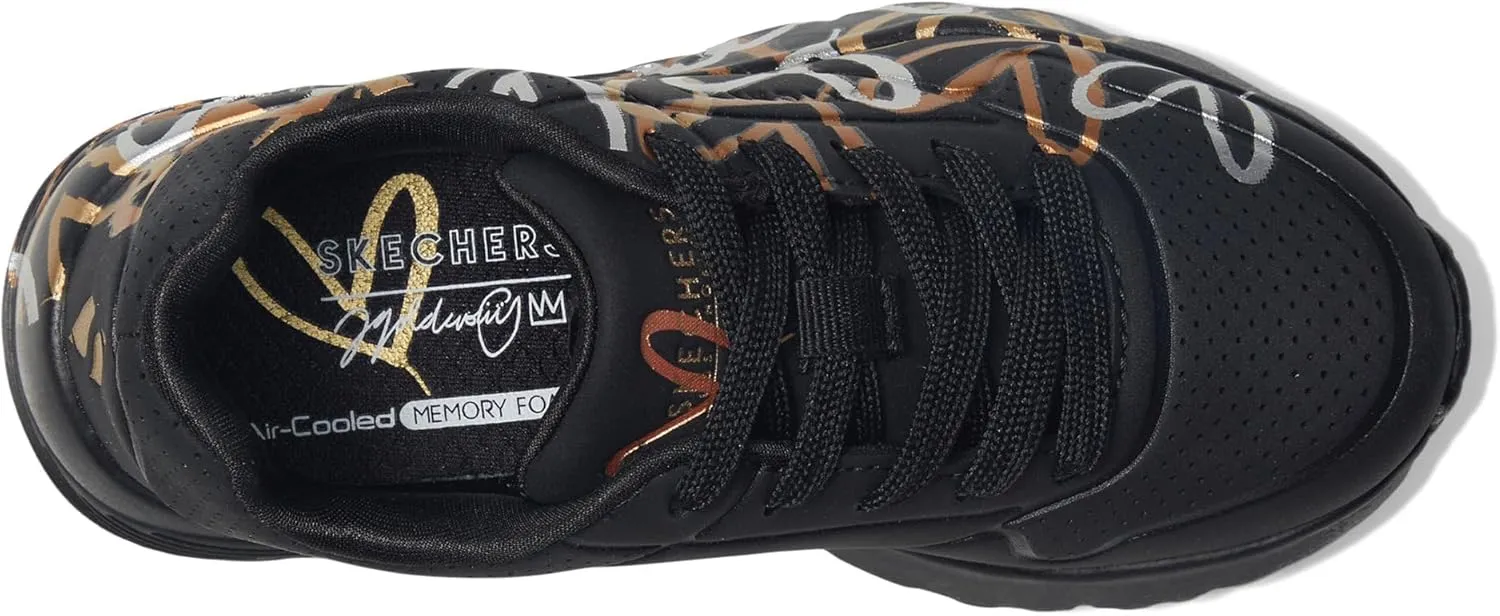 Skechers Girl's Uno Lite-Metallic Love Sneaker