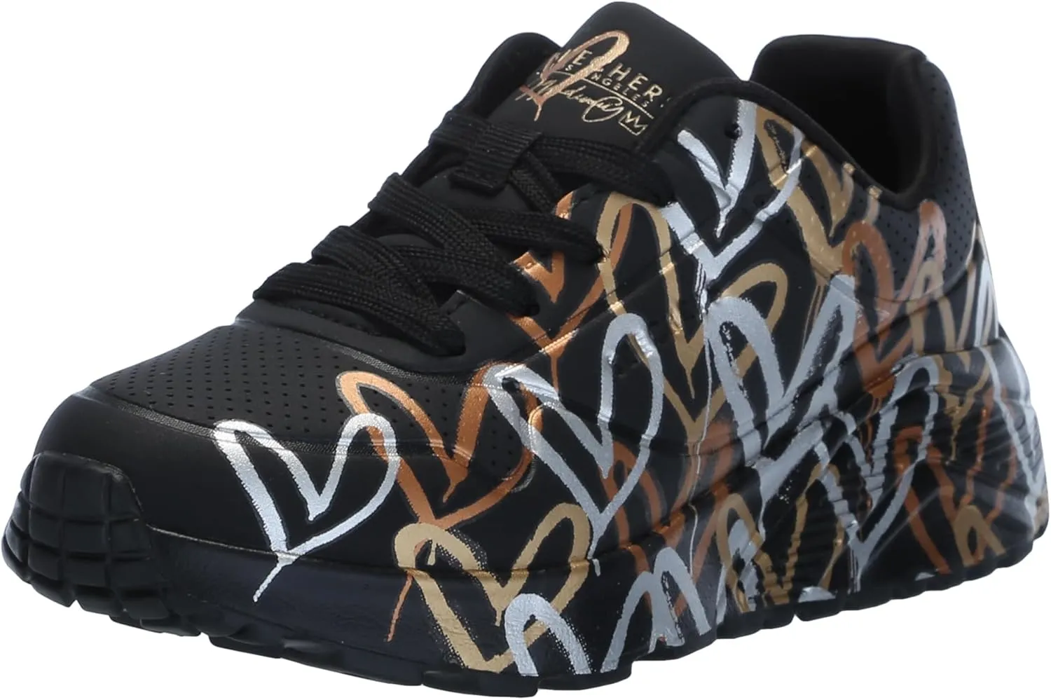 Skechers Girl's Uno Lite-Metallic Love Sneaker