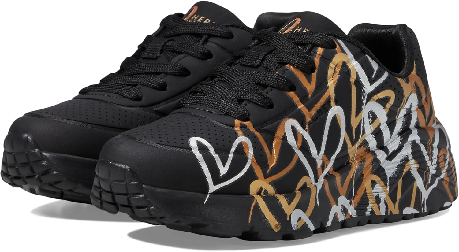 Skechers Girl's Uno Lite-Metallic Love Sneaker