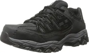 Skechers Men's Cankton Steel Toe Construction Shoe – Electrical Hazard Rated, Memory Foam, Black/Charcoal, 9 Wide