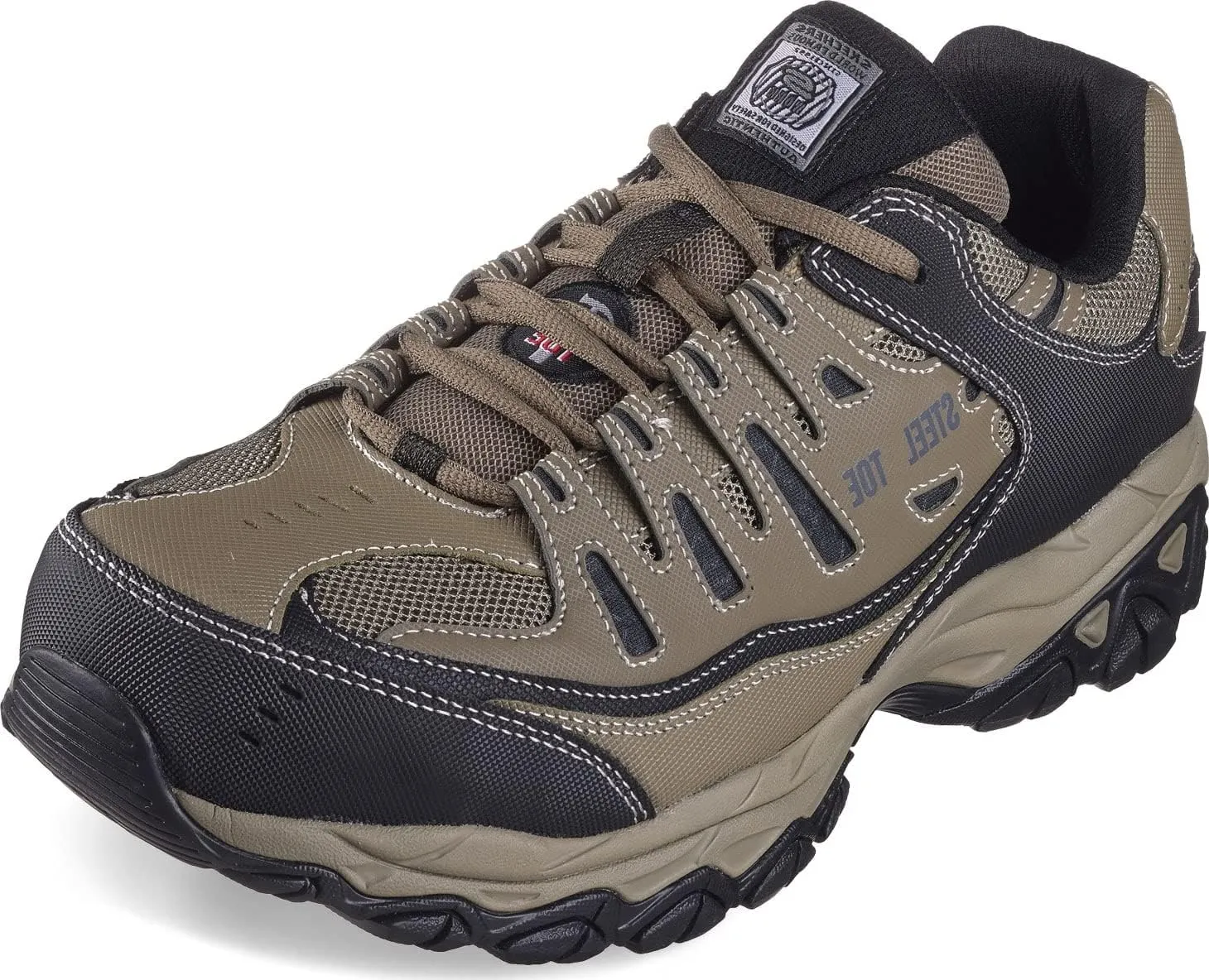 Skechers Men's Cankton Steel Toe Construction Shoe – Electrical Hazard Rated, Memory Foam