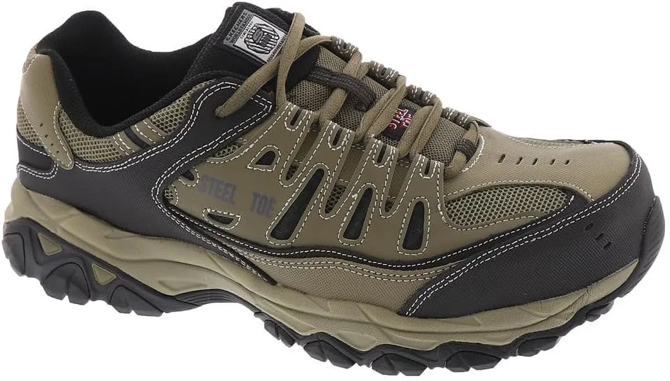 Skechers Men's Cankton Steel Toe Construction Shoe – Electrical Hazard Rated, Memory Foam