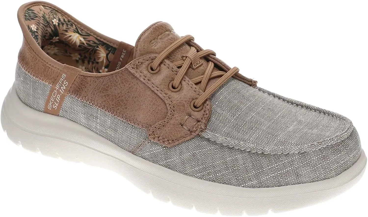 SKECHERS Women's Hands Free Slip-ins On-The-go Flex-Coastal Sky Boat Shoe