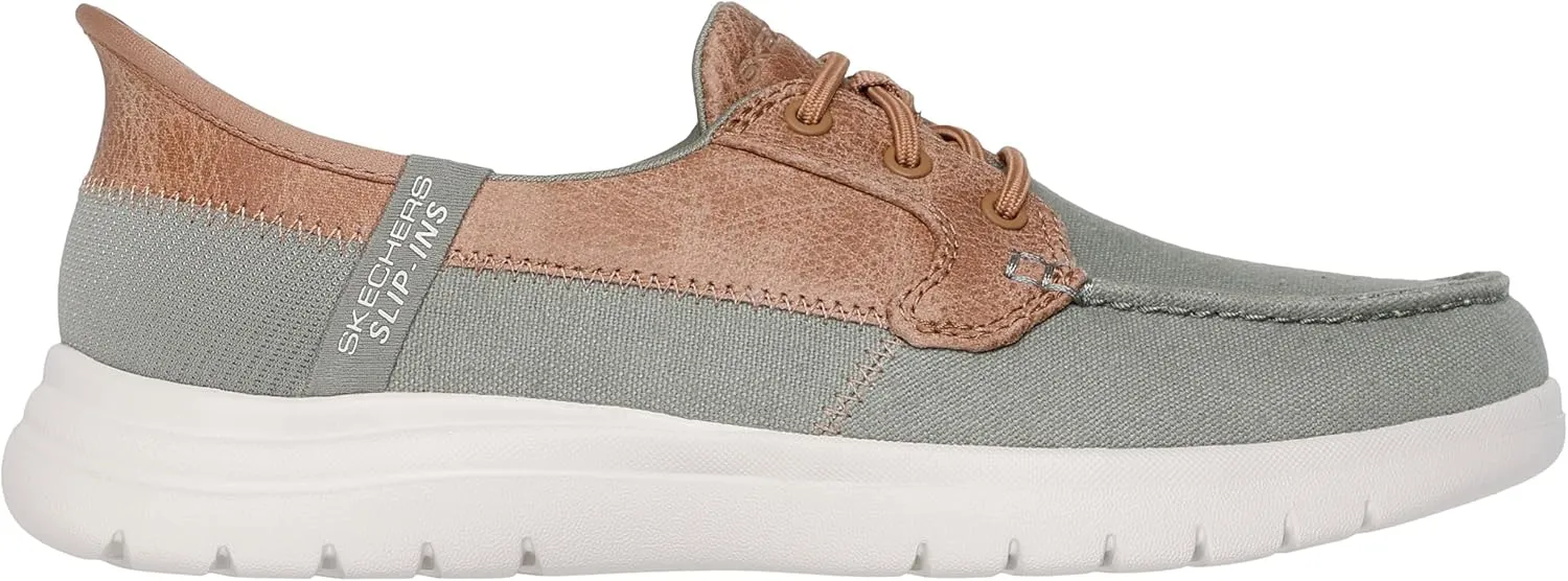 Skechers Women's Hands Free Slip-ins On-The-go Flex-Palmilla Boat Shoe