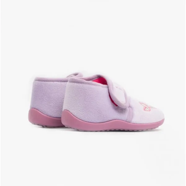 Sleepers MYSTIQUE Girls Touch Fastening Boot Slippers Lilac
