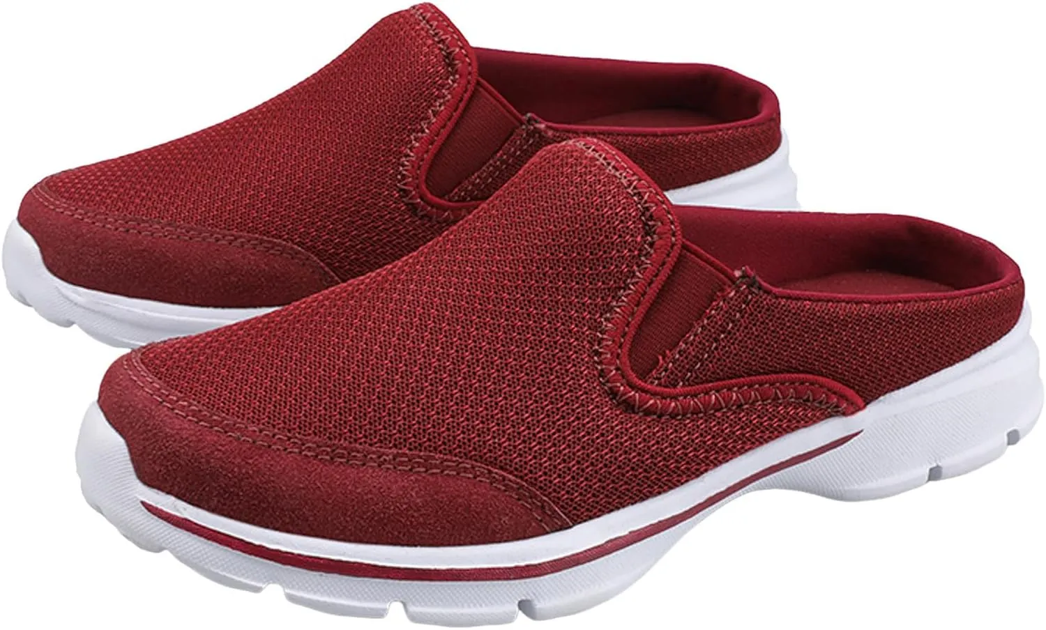 Slip on Mules & Clogs for Women Men Mesh Knit Open Back Walking Shoes Breathable Comfort Sneakers Orthopedic Slippers