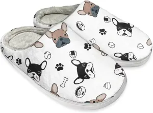 Slippers for Women Men, Soft Scuff Slipper Cozy Warm Fuzzy Slippers, Plush House Slippers Anti-Skid Slip on Shoe