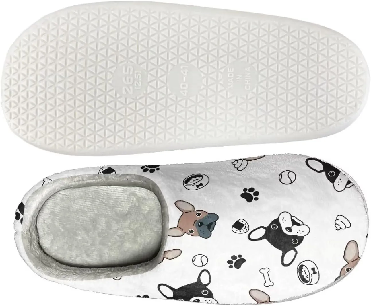 Slippers for Women Men, Soft Scuff Slipper Cozy Warm Fuzzy Slippers, Plush House Slippers Anti-Skid Slip on Shoe