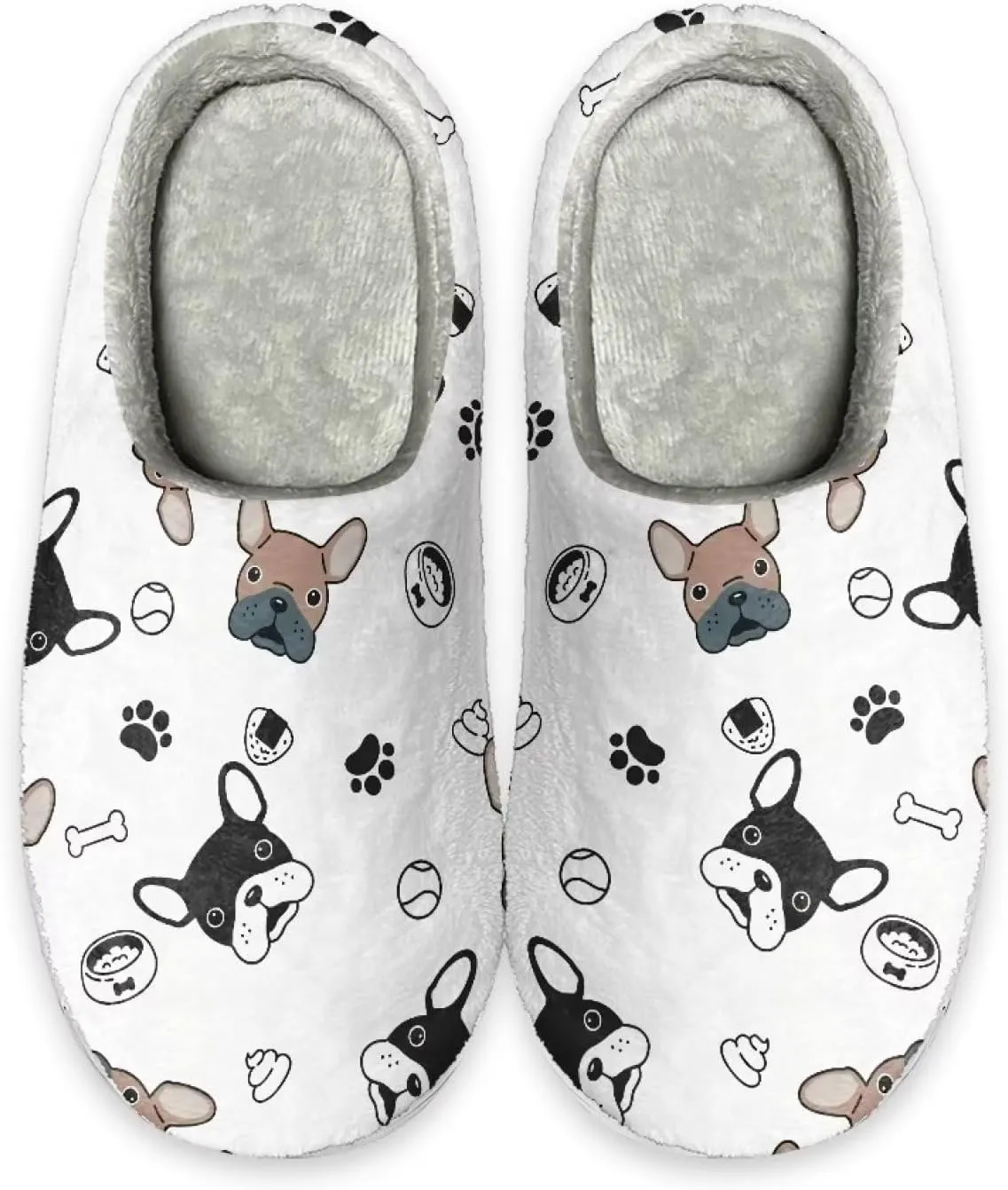 Slippers for Women Men, Soft Scuff Slipper Cozy Warm Fuzzy Slippers, Plush House Slippers Anti-Skid Slip on Shoe