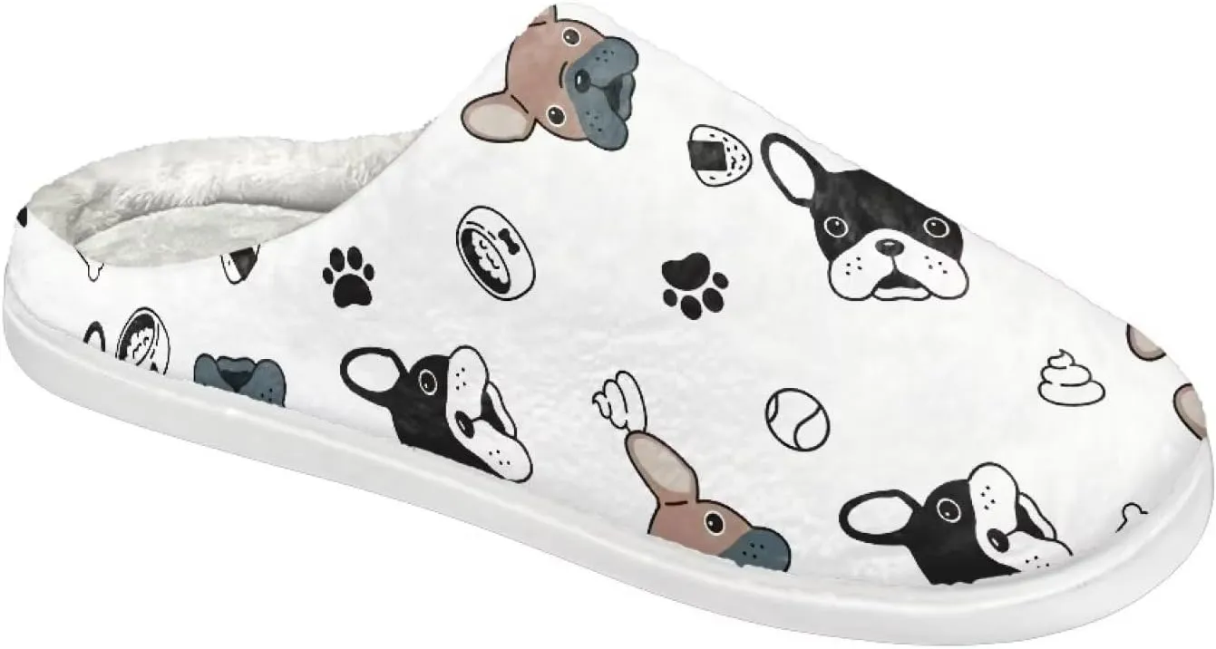 Slippers for Women Men, Soft Scuff Slipper Cozy Warm Fuzzy Slippers, Plush House Slippers Anti-Skid Slip on Shoe