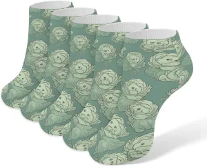 Socks Cabbage Pattern Printed Women Socks Ankle Socks Christmas Socks Running Socks Slipper Socks