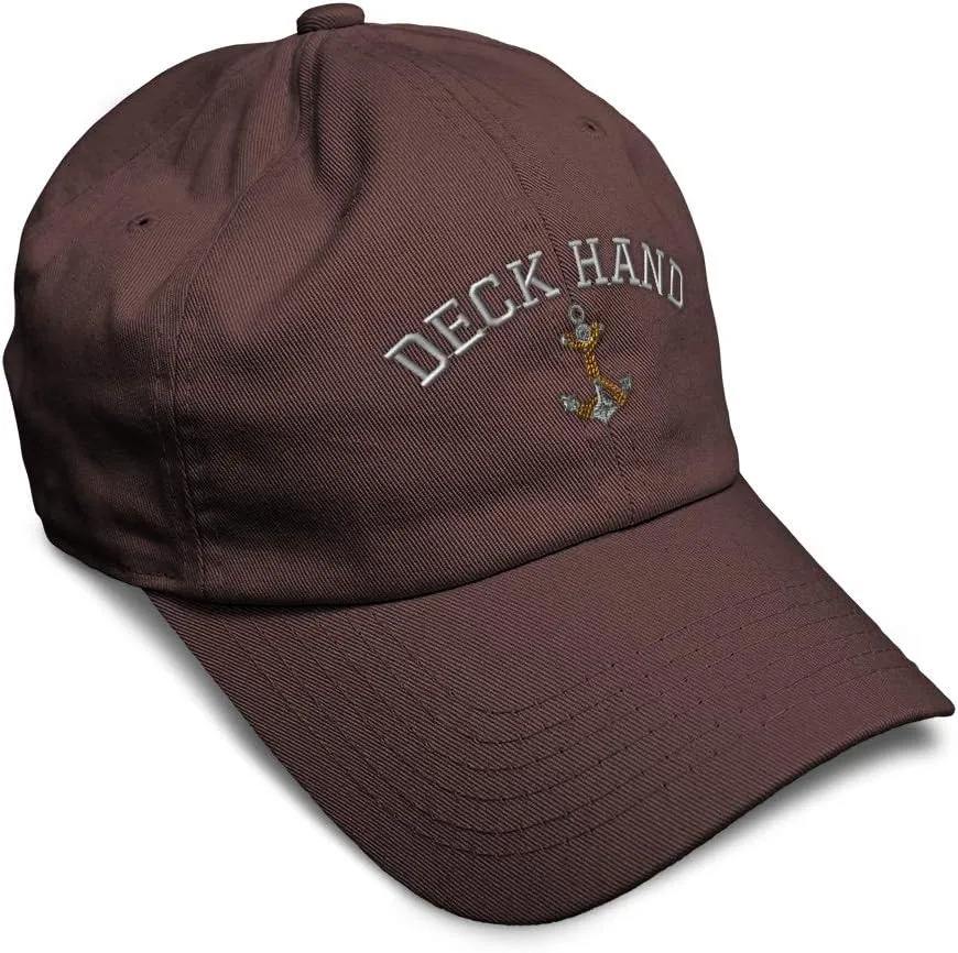 Soft Baseball Cap Deck Hand Anchor Boat Silver Embroidery Others Ship Cotton Anchor Dad Hats for Men & Women