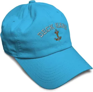 Soft Baseball Cap Deck Hand Anchor Boat Silver Embroidery Others Ship Cotton Anchor Dad Hats for Men & Women