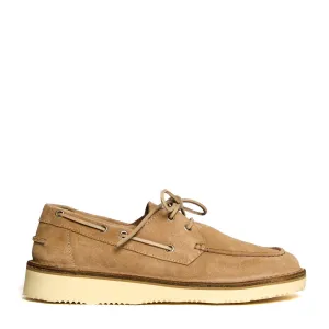 Soft Suede Boat Shoes With Interchangeable Laces