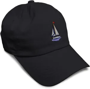 Speedy Pros Soft Baseball Cap Sail Boat C Embroidery Boats Sailing Sailboat Embroidery Cotton Dad Hats for Men & Women
