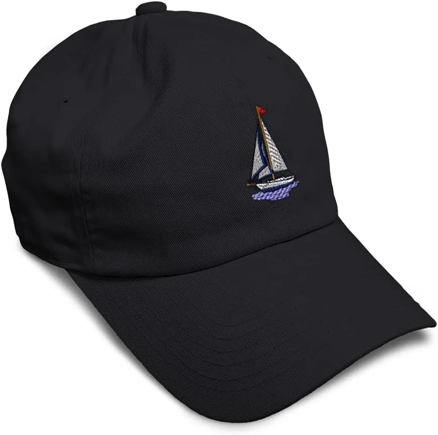 Speedy Pros Soft Baseball Cap Sail Boat C Embroidery Boats Sailing Sailboat Embroidery Cotton Dad Hats for Men & Women