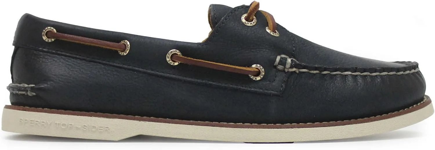 Sperry Men's Gold Authentic Original 2-Eye Boat Shoe, Navy, 8