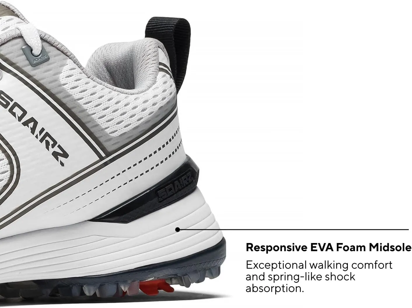 SQAIRZ Freedom Mesh Women's Athletic Golf Shoes, Golf Shoes, Designed for Balance & Performance, Replaceable Spikes, Breathable with Spikes