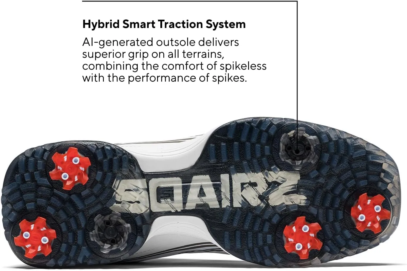 SQAIRZ Freedom Mesh Women's Athletic Golf Shoes, Golf Shoes, Designed for Balance & Performance, Replaceable Spikes, Breathable with Spikes