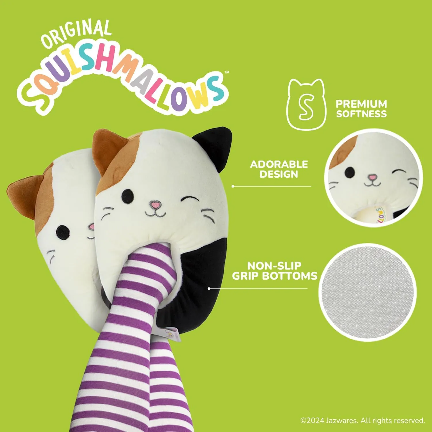 Squishmallows Slippers Plush Lightweight Warm Comfort Soft Aline Slipper House Shoes for Kids and Adults (sizes 11-1 Little Kid / 2-5 Big Kid / 5-10 Adult)
