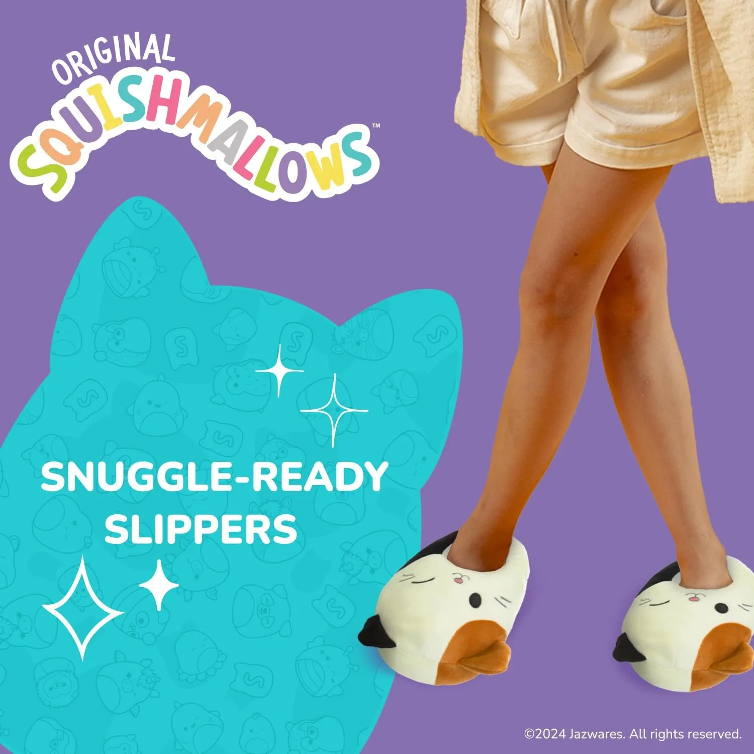 Squishmallows Slippers Plush Lightweight Warm Comfort Soft Aline Slipper House Shoes for Kids and Adults (sizes 11-1 Little Kid / 2-5 Big Kid / 5-10 Adult)