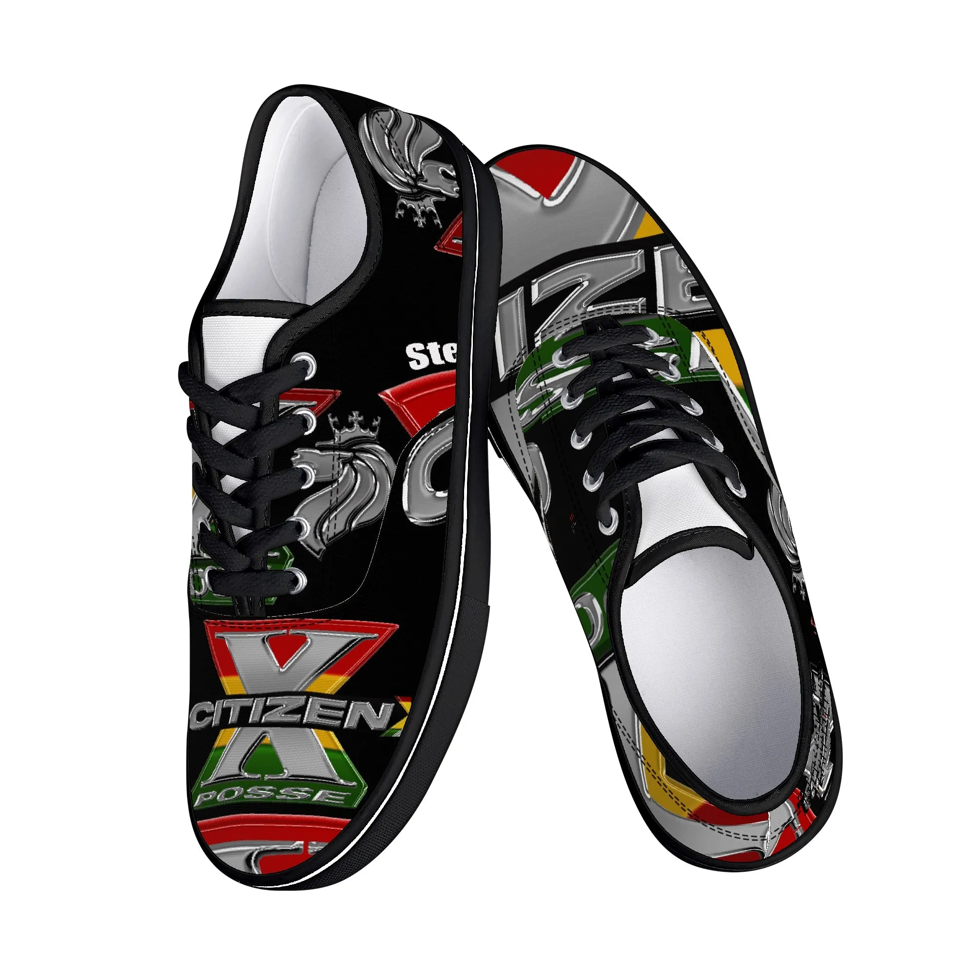 SS & the Citizen X Posse 2 - Black Canvas Low Top