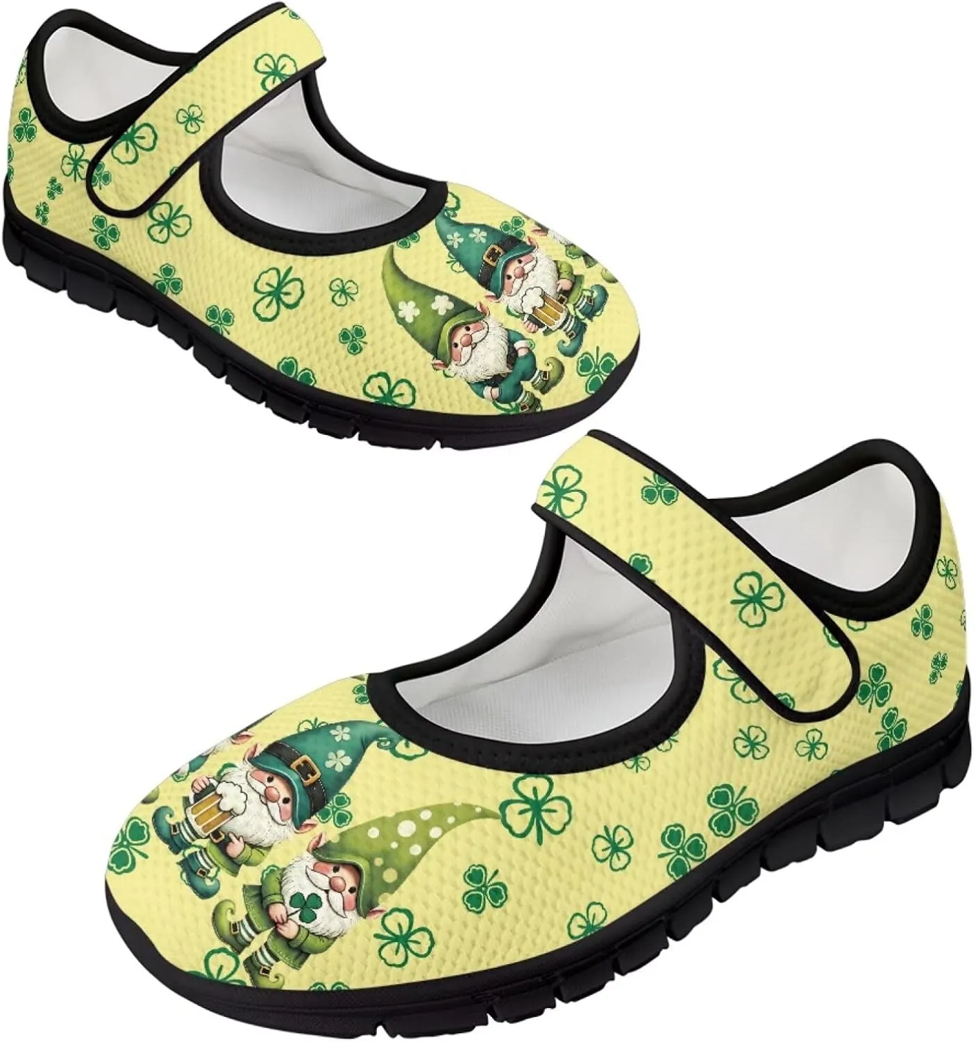 St Patricks Day Mary Jane Shoes for Womens Casual Breathable Casual Flats Non Slip Fashion Walking Sneakers